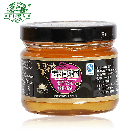 花间蜜语 益母草蜂蜜 纯蜂蜜 0添加 <span style='color:red'>出口蜜</span> 瓶装325g 买即送礼