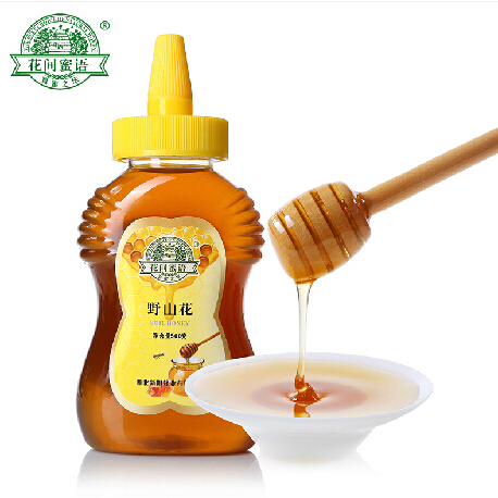 百花蜂蜜纯净野山花蜂蜜 农家天然蜂蜜尖嘴瓶装500g包邮